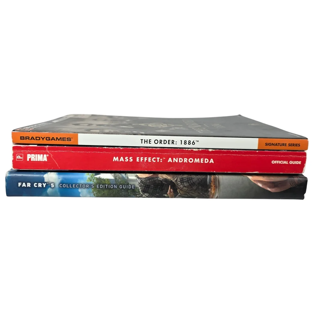PS4 Strategy Guide Lot Far Cry 5 Hardcover Mass Effect Andromeda